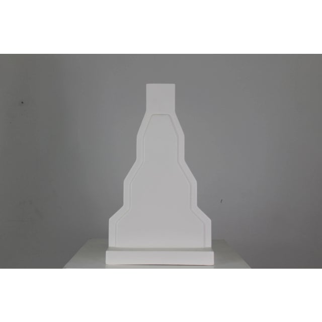 White Y23 Vase in Black Enameled Ceramic by Ettore Sottsass for Poltronova, 1970s For Sale - Image 8 of 9