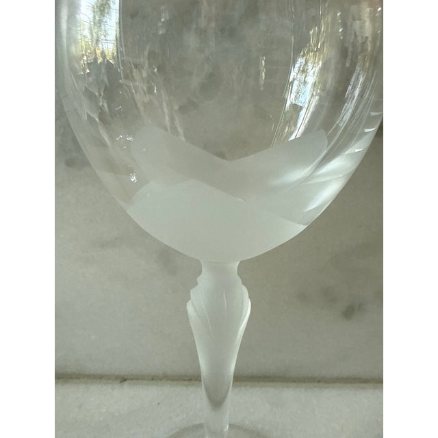 Bohemia Vintage Bohemia Lre Frosted Crystal Glasses - Set of 4 For Sale - Image 4 of 8