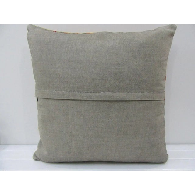 Turkish Handmade Striped Turkish Kilim Pillow Cover For Sale - Image 3 of 4