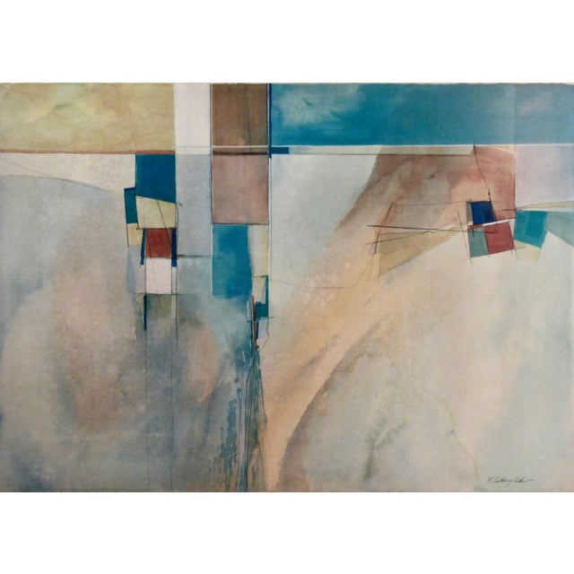 This artwork "Untitled #1" is a watercolor on paper by California abstract expressionist artist R. Anthony (Tony) Askew,...