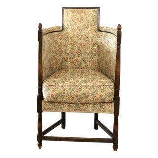 Large Antique Chair with High Armrests, 1800s For Sale