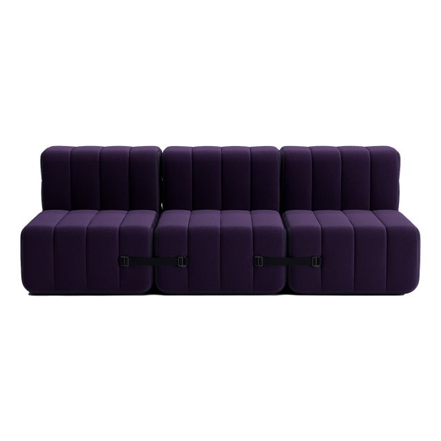 Curt Modular Set - Flexible 3-Seater - Jet - 9607 (Blue / Purple) by Ambivalenz, Set of 6 For Sale
