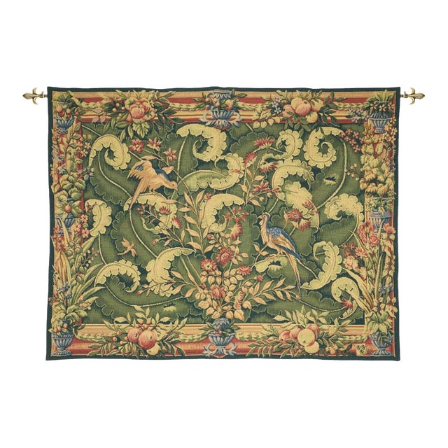 Verdure De Grammont Loom Woven Tapestry - 130 X 165 Cm (4'3" X 5'5") - Requires Rod Size 4 For Sale