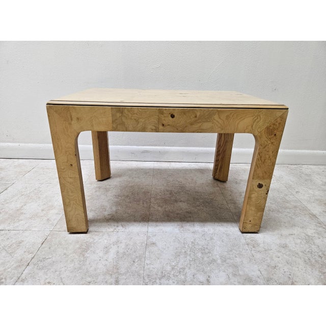 Wonderful Henredon table in excellent condition. Minor wear to vintage fabric. table height 16' cushion height 19'. See...