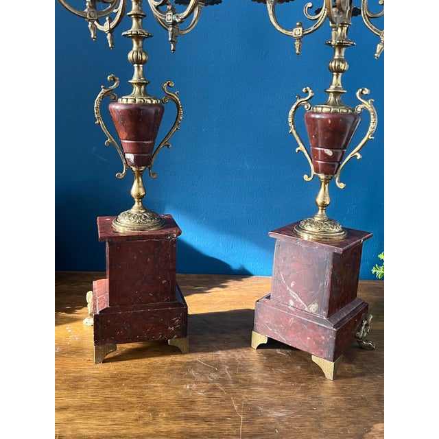 Antique Pair of French Candelabra For Sale - Image 13 of 18