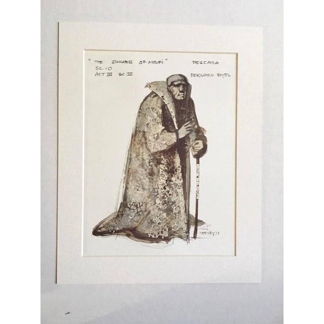 Vintage Stratford Festival Design Folio, John Webster's "The Duchess of Malfi" Costume Print For Sale - Image 4 of 4