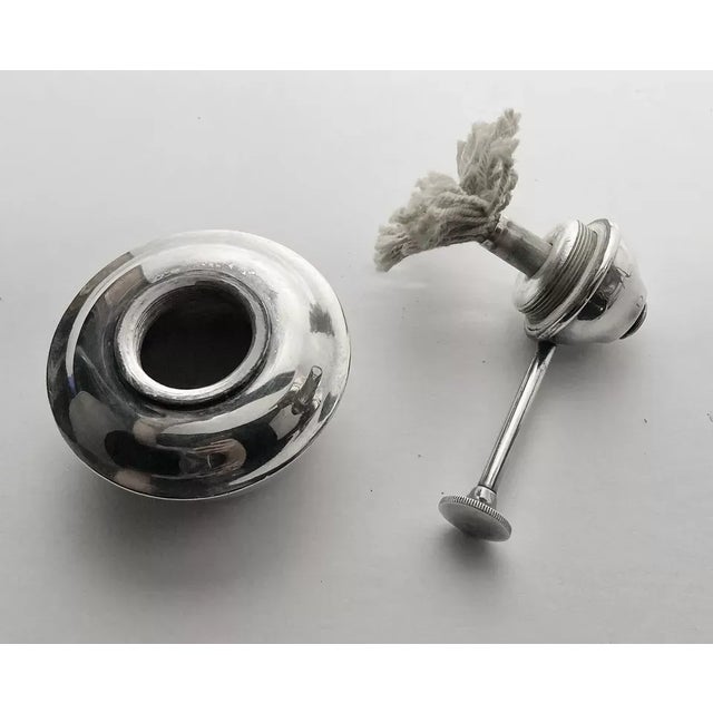 1960s English Sheffield Silverplate Tilting Spirit Kettle Teapot on Stand & Burner For Sale In Dallas - Image 6 of 9