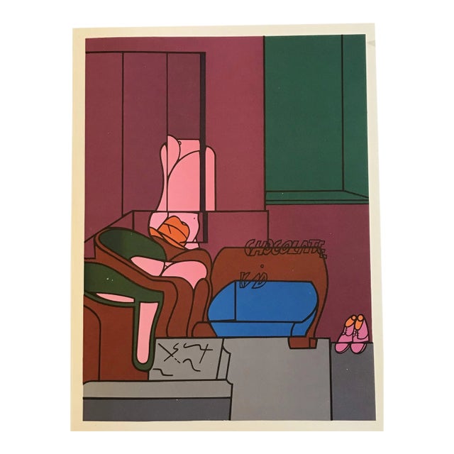 Adami Lithograph Dm04188 Derriere Le Miroir 1970 For Sale