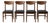 Set of 4 Mid Century Modern Walnut Dining Chairs. For Sale