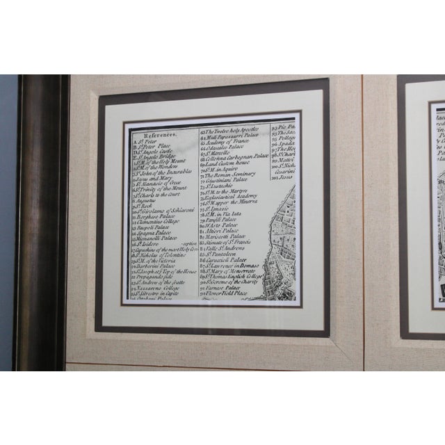 Grand Tour Monumental Framed Map of Rome — Grand Tour Style Architectural Wall Art For Sale - Image 3 of 12