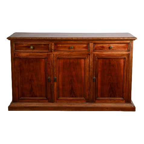 Vintage Low-Framed Wooden Sideboard For Sale