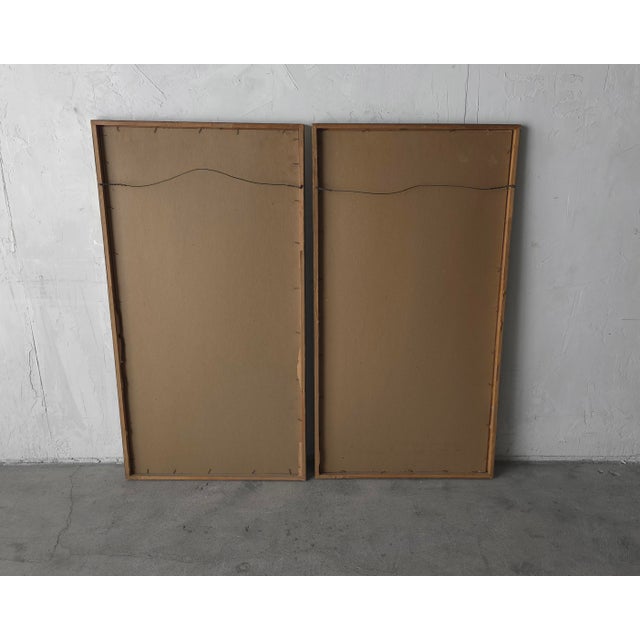 Pair of Whimsical European Mid Century Watercolor Paintings For Sale - Image 14 of 14