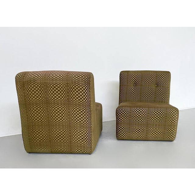 Mid-Century Modern Seating Set, Italy, 1970s - Original Fabric.