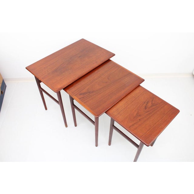 1960s Teak Nesting Tables, Denmark, 1960s, Set of 3 For Sale - Image 5 of 8