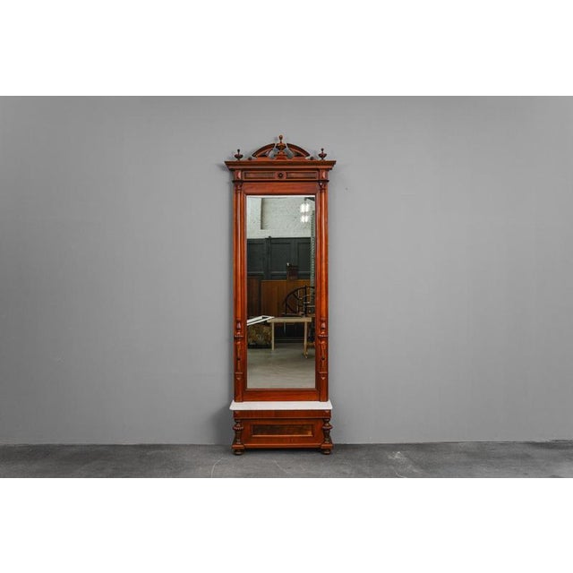 Item: Standing mirror with console. Period & Style: Gründerzeit - second half of the 19th century. Features: - Elegant and...