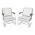 Early to Mid-20th Century Art Deco Streamline Moderne Springer Base Black & White Lounge Chairs Attributed to Wolfgang Hoffman For Sale