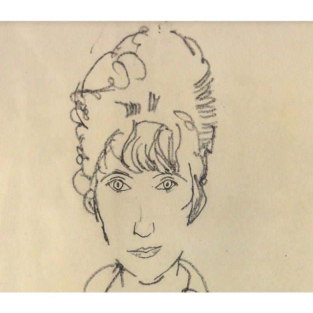 Figurative Egon Schiele Lithograph Numbered Limited Ed.100 “Edith Schiele” 1915 W/Framing For Sale - Image 3 of 4