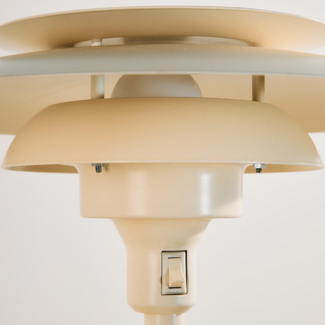Metal Danish Table Lamp with Three Lamellas, 1980s For Sale - Image 7 of 10