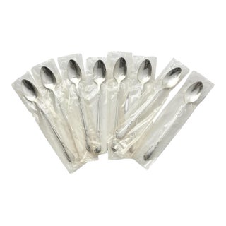 1970s Oneida “Meadowbrook” Set of 8 Silverplate Iced Tea Spoons For Sale