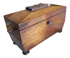 Antique Rosewood Tea Caddy Box