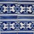 Blue Earthenware Tiles, 1800s, Set of 32 For Sale - Image 8 of 8