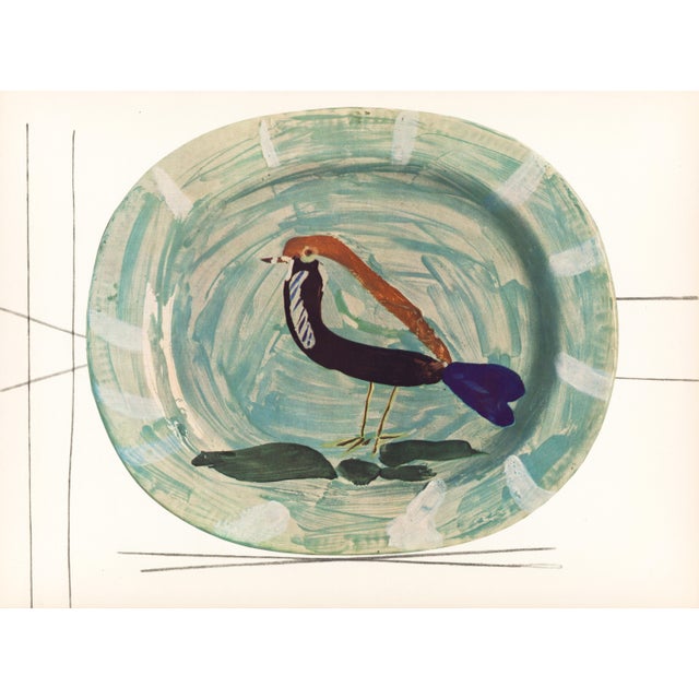 Abstract "Ceramiqués De Picasso" (Ceramics) 1948 True First Edition Prints - Birds - Set of 3 For Sale - Image 3 of 6