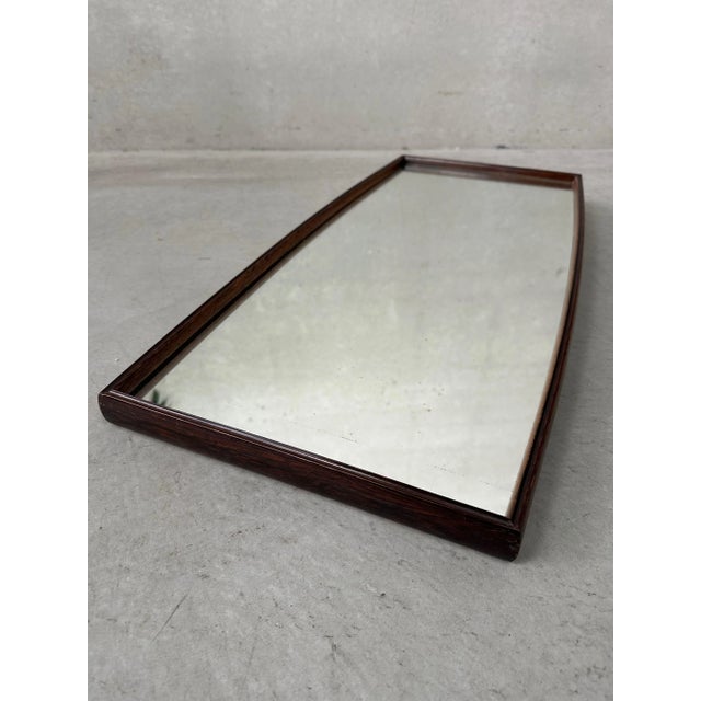 Brown Vintage Mirror in Rosewood For Sale - Image 8 of 8