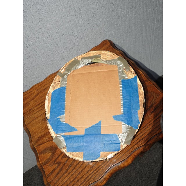 Gold Vintage Picture W British Gentleman W Ceramic Frame & Eagle Motif & Stars For Sale - Image 8 of 12