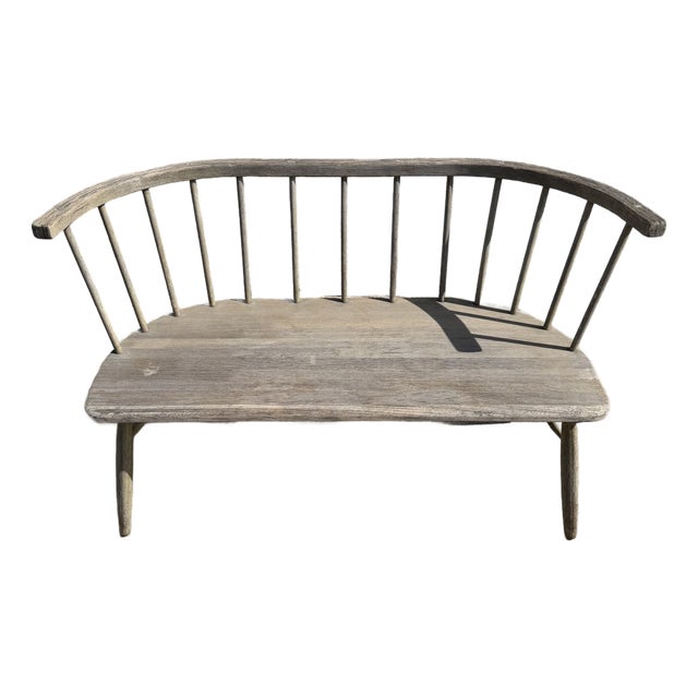 Vintage Spindle Back Windsor Bench For Sale