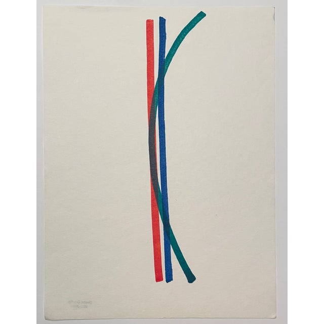 Watercolor by California minimalist abstract painter Dimitri Grachis (1932-2021). Grachis owned the Spatsa Gallery in San...