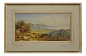 Cornelius Pearson & Thomas Francis Wainewright, Crumlin Bog and Neath River Estuary, Swansea, 1872, Watercolor