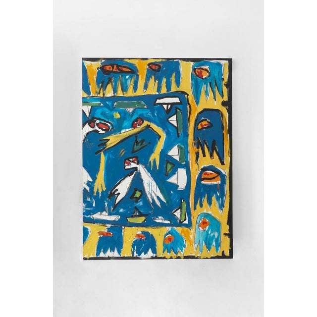 Vintage Painted Canvases, 1970s, Set of 4 For Sale - Image 3 of 5