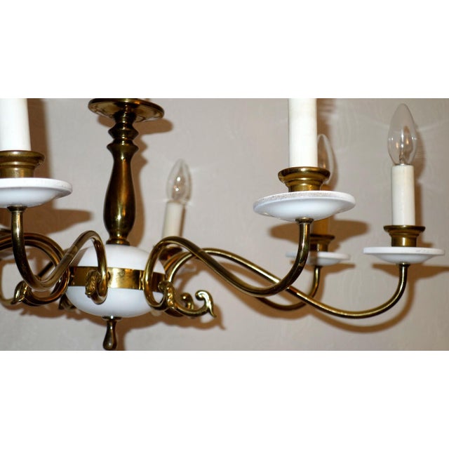 Antique Brass Chandelier from Kaiser-Leuchten, 1920s For Sale - Image 4 of 10
