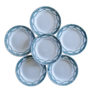 French Earthernware Plates from Moulin des Loups Provence, 1890s, Set of 6 For Sale