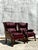Vintage Regency Merlot Leather Wingback Chairs - A Pair For Sale In West Palm - Image 6 of 10