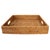 Boho Chic Artifacts Rattan Square Serving Tray with Cutout Handles in Honey Brown - 16" For Sale - Image 3 of 10