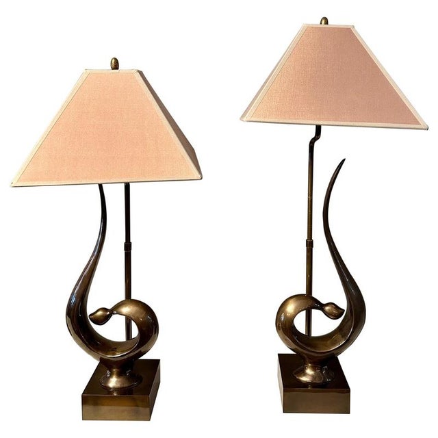 French Extendable Brass Table Lamps, 1980s, Set of 2 For Sale - Image 11 of 11