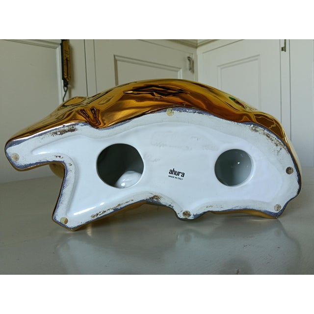 Gold Ceramic Antelope by Ezio Zanardello, 1970s For Sale - Image 8 of 9
