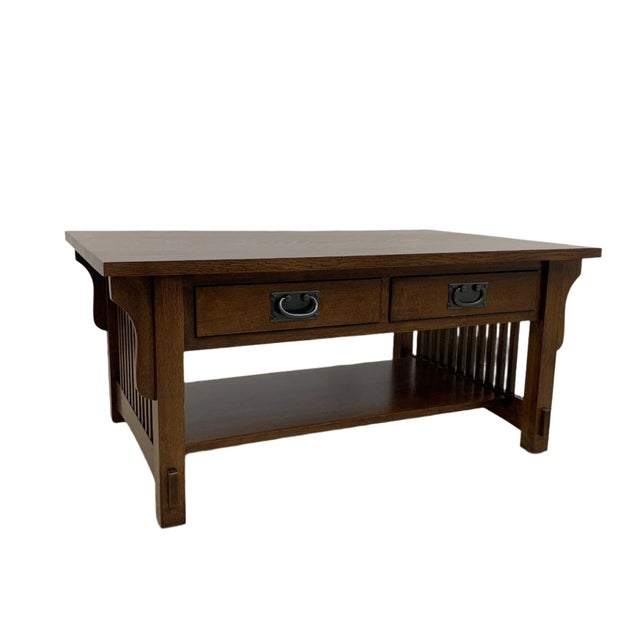 Mission Crofter 4 Drawer Coffee Table With Spindles - 40" - Micheal Cherry For Sale In Chicago - Image 6 of 14