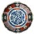 Vintage Japanese Imari Red, Blue and White Decorative Large Porcelain Bowl With Gold Detailing For Sale