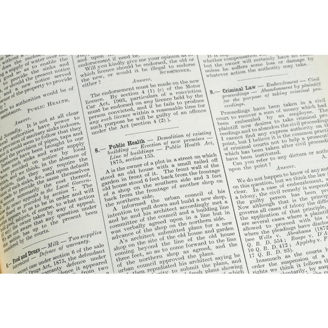 Brown Pair of 2, Early 20th Century Large Leather Spine Volumes the Justice of the Peace Books Legal English Law History For Sale - Image 8 of 10