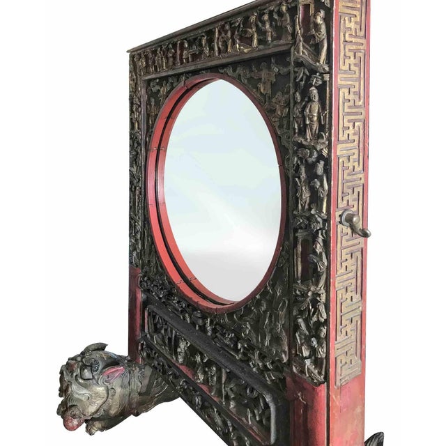 Antique Standing Mirror, China, Late 19th-Century For Sale - Image 3 of 7