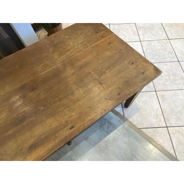 Rustic Farmhouse Coffee Table in Oak, 1930 For Sale - Image 4 of 18