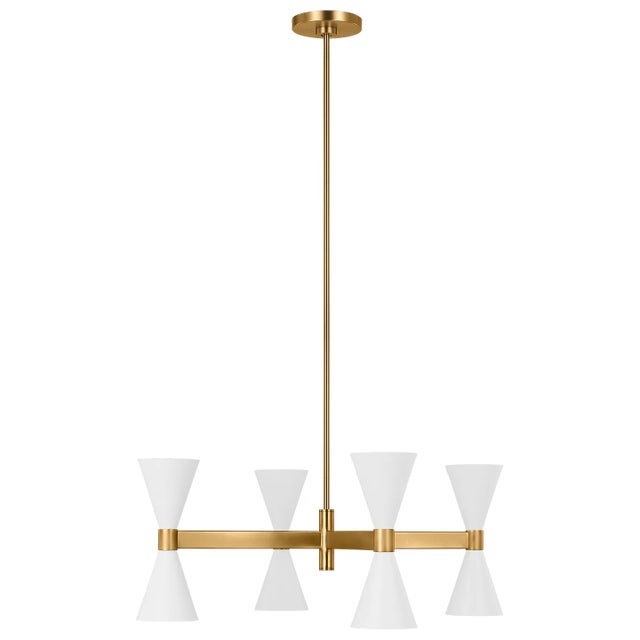 The Albertine chandelier by AERIN for Visual Comfort Studio Collection emits ample light above and below from eight...