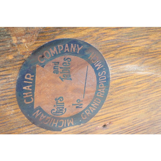 Late 19th Century Michigan Chair Co Early 1880s Gothic Carved Side Accent Desk Chair 6123 For Sale - Image 5 of 11