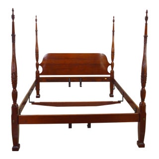 Councill Mahogany King Rice Poster Bed For Sale