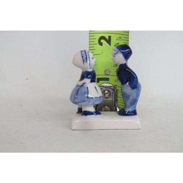 Delft Style Blue Young Couple Dutch Boy Girl Miniature Porcelain Figurine 4498b For Sale In Miami - Image 6 of 9