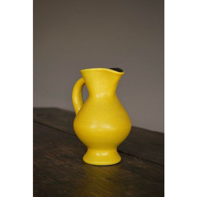 Ceramic Yellow Pitcher Jug by Pol Chambost, France, 1950s For Sale - Image 6 of 11