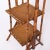 Wood Antique English Three Tiered Burnt Bamboo Stand For Sale - Image 7 of 8