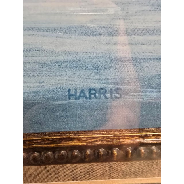 Tony Harris “Heading Home” Large Framed Golf Print | Dramatic Blue-Toned Version in Ornate Frame For Sale - Image 4 of 8